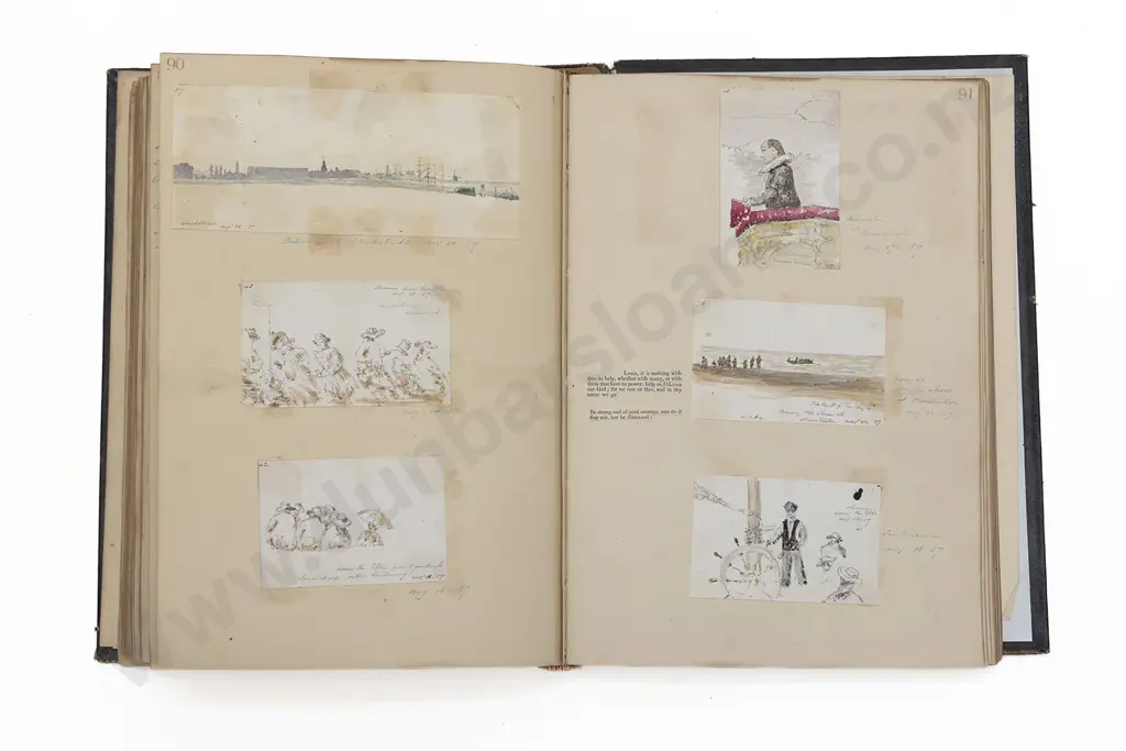 Richard Suter - Interesting Album Of Watercolours & Drawings Etc c1820 Image 1++