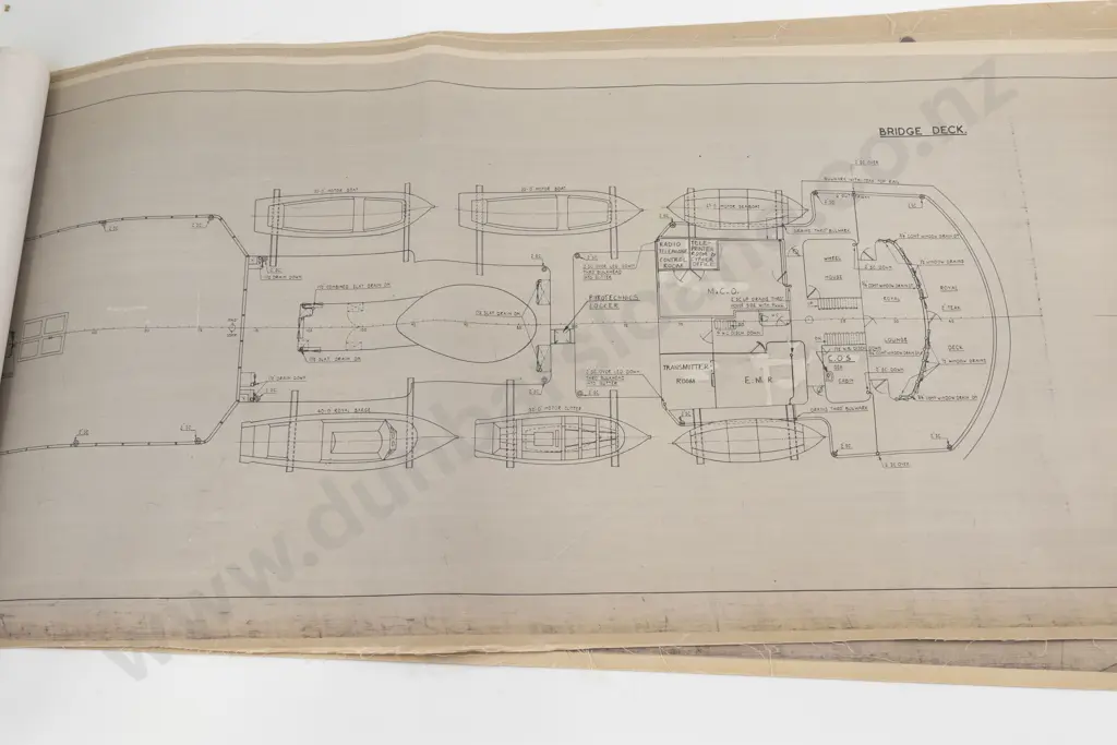 Set Of 8 Scupper & Discharge Profile Plans Of H.M.Y "Brittannia" Image 1++