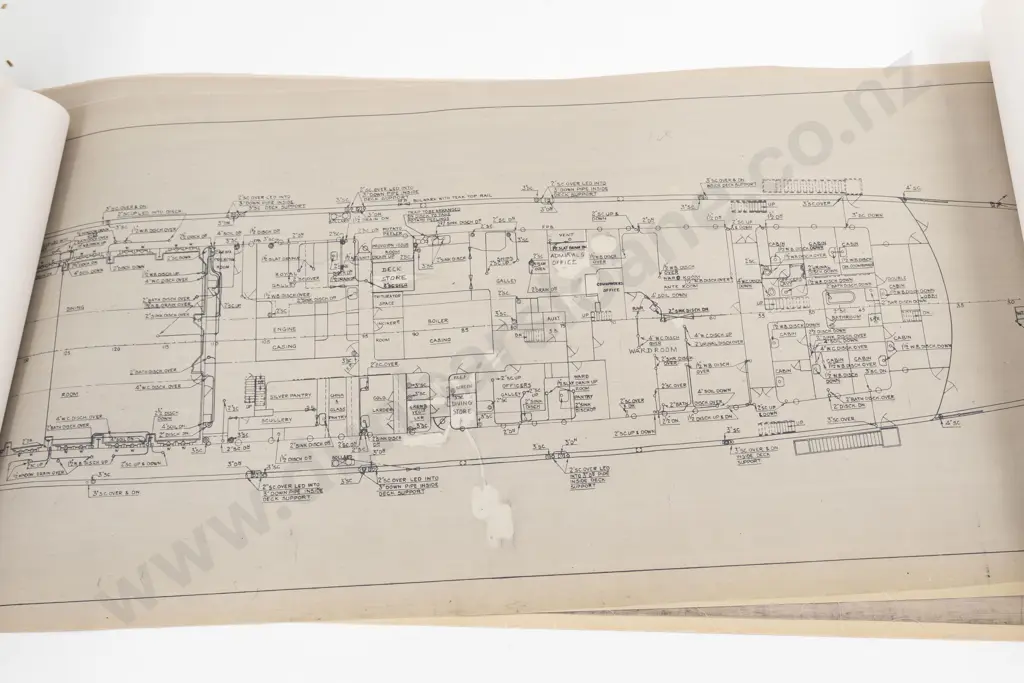 Set Of 8 Scupper & Discharge Profile Plans Of H.M.Y "Brittannia" Image 1++