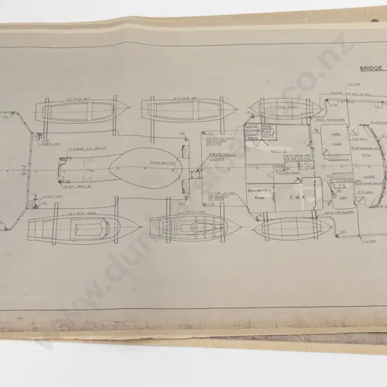 Set Of 8 Scupper & Discharge Profile Plans Of H.M.Y "Brittannia"