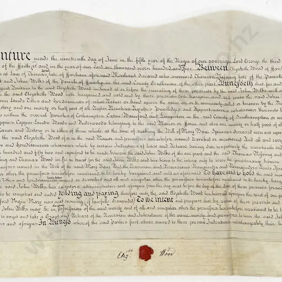 Geo III 1765 English Land indenture