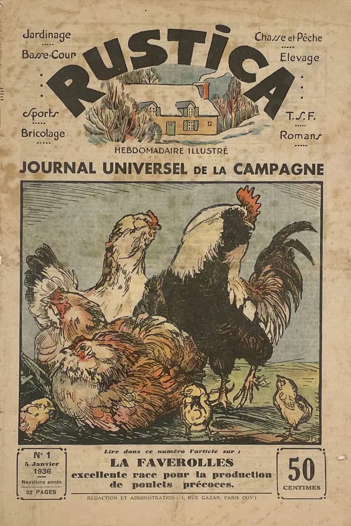 Three 1950s French Rustica Journal Covers Image 1++