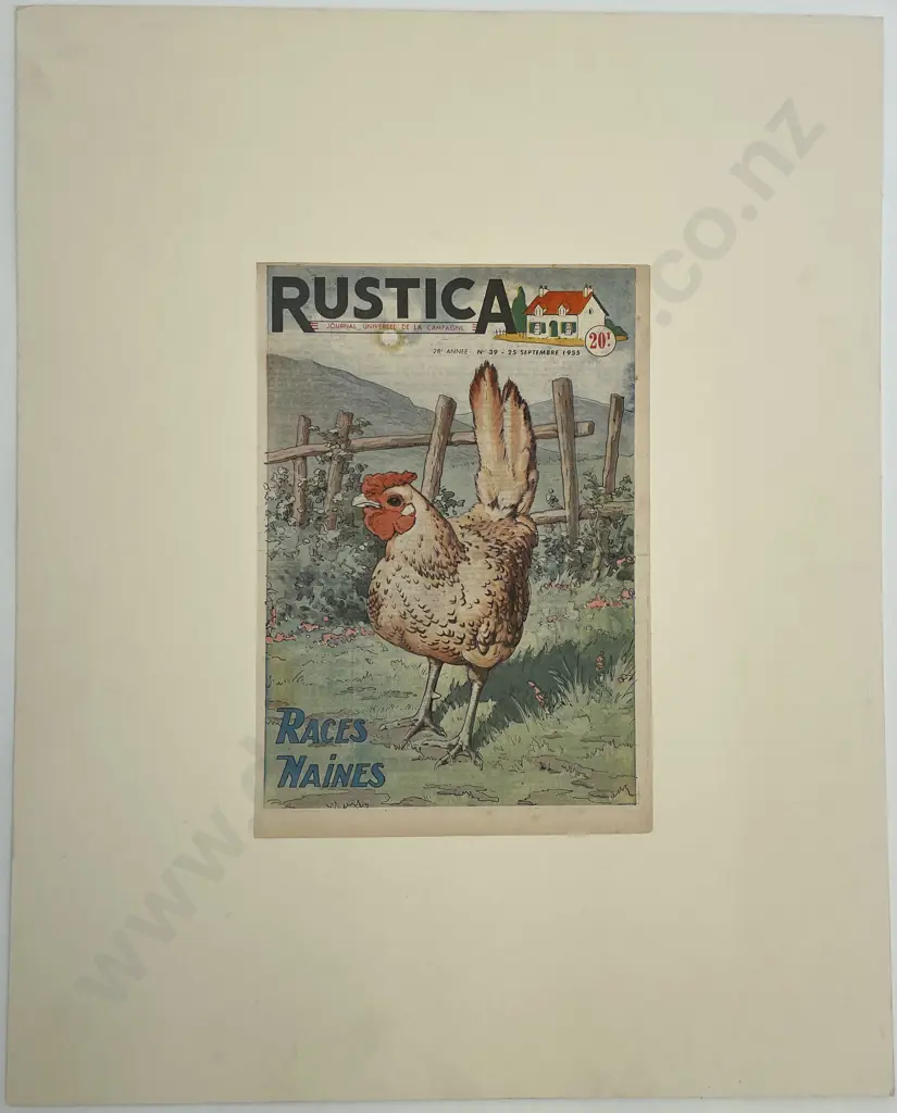 Two 1950s French Mounted Rustica Journal Covers Image 1++