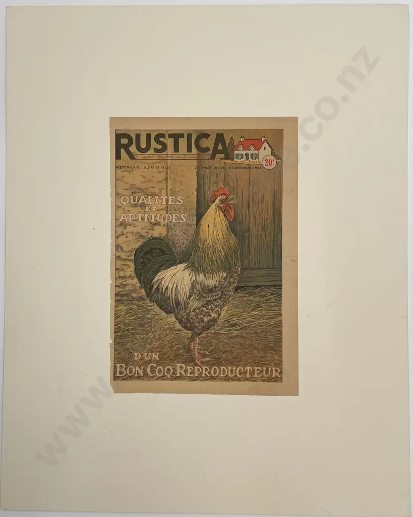 Two 1950s French Mounted Rustica Journal Covers Image 1++