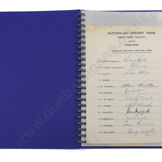 Collection Of Cricketing Team Autographs