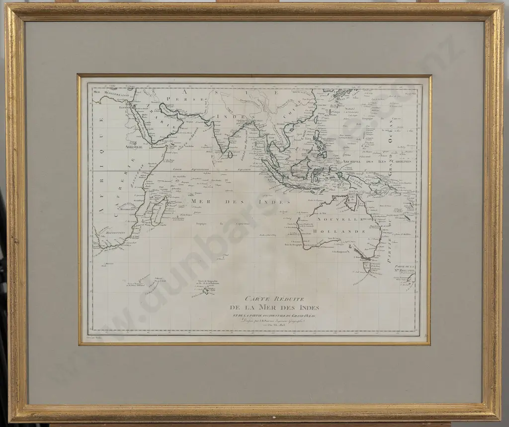 Jean Baptiste Poirson, Carte Reduite De La Mer Des Indes, 1803 Image 1++