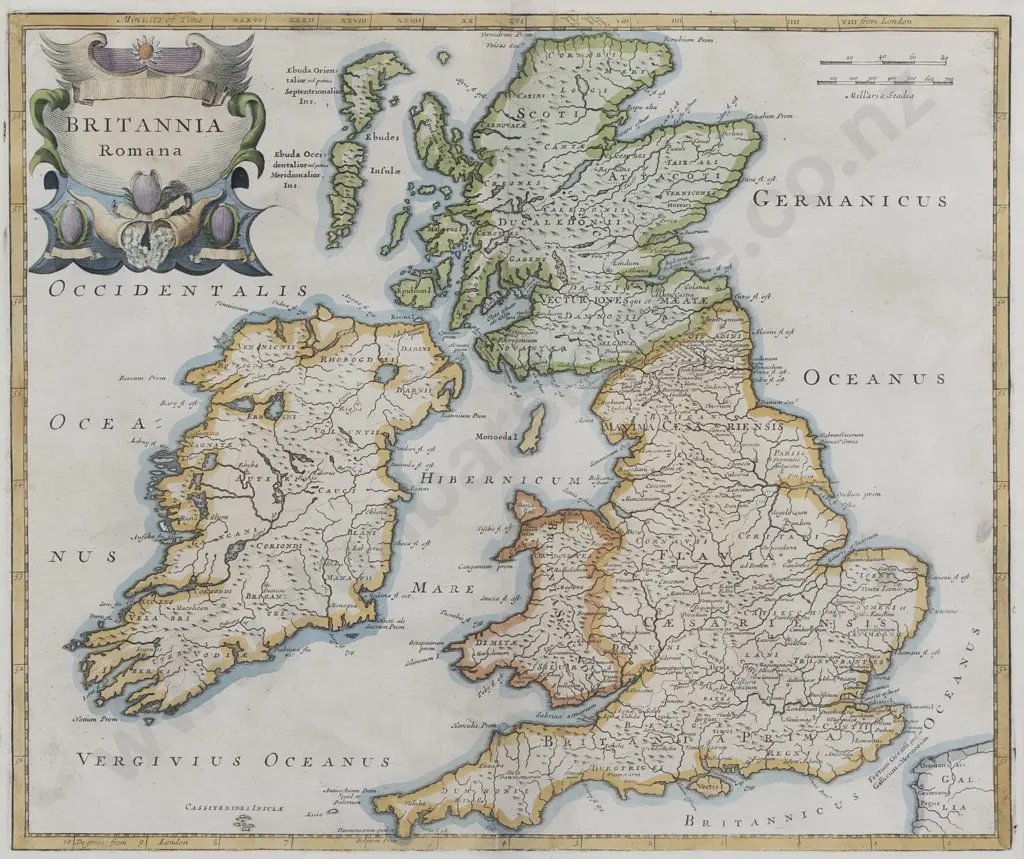 Late C17th Map "Britannia Romana" By Robert Morden Image 1++