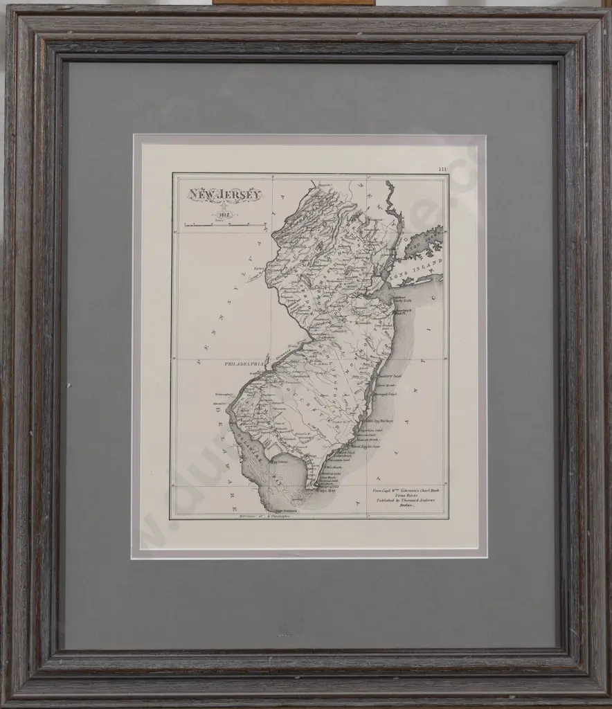 Giberson's 1812 Map Of New Jersey Image 1++