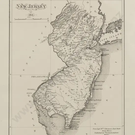 Giberson's 1812 Map Of New Jersey