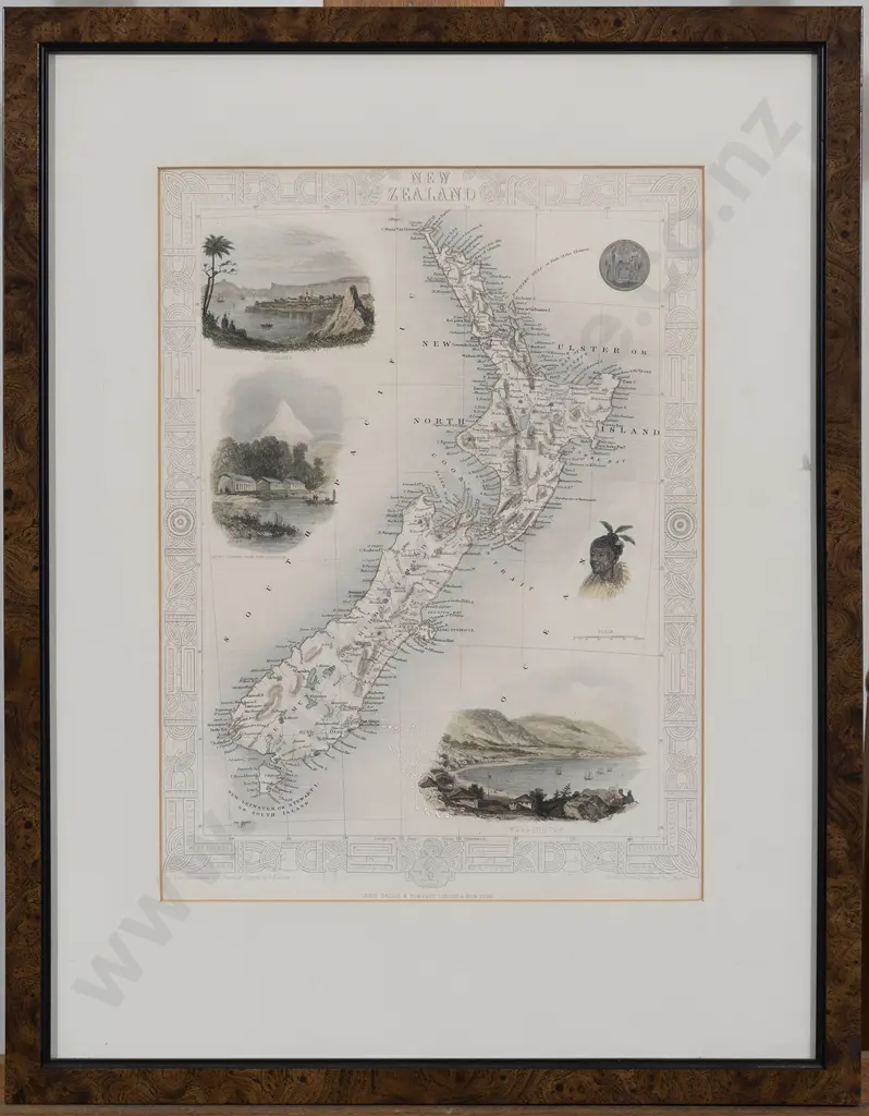 Circa 1851 Map Of New Zealand By J Rapkin Image 1++