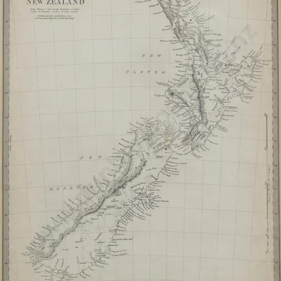 1853 Map Of The Islands of New Zealand