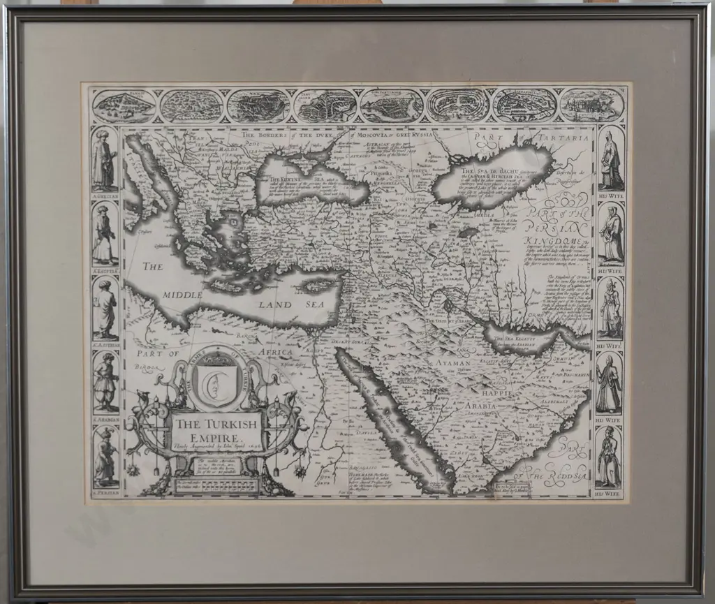 Rare 1626 John Speed Map Of The Turkish Empire Image 1++