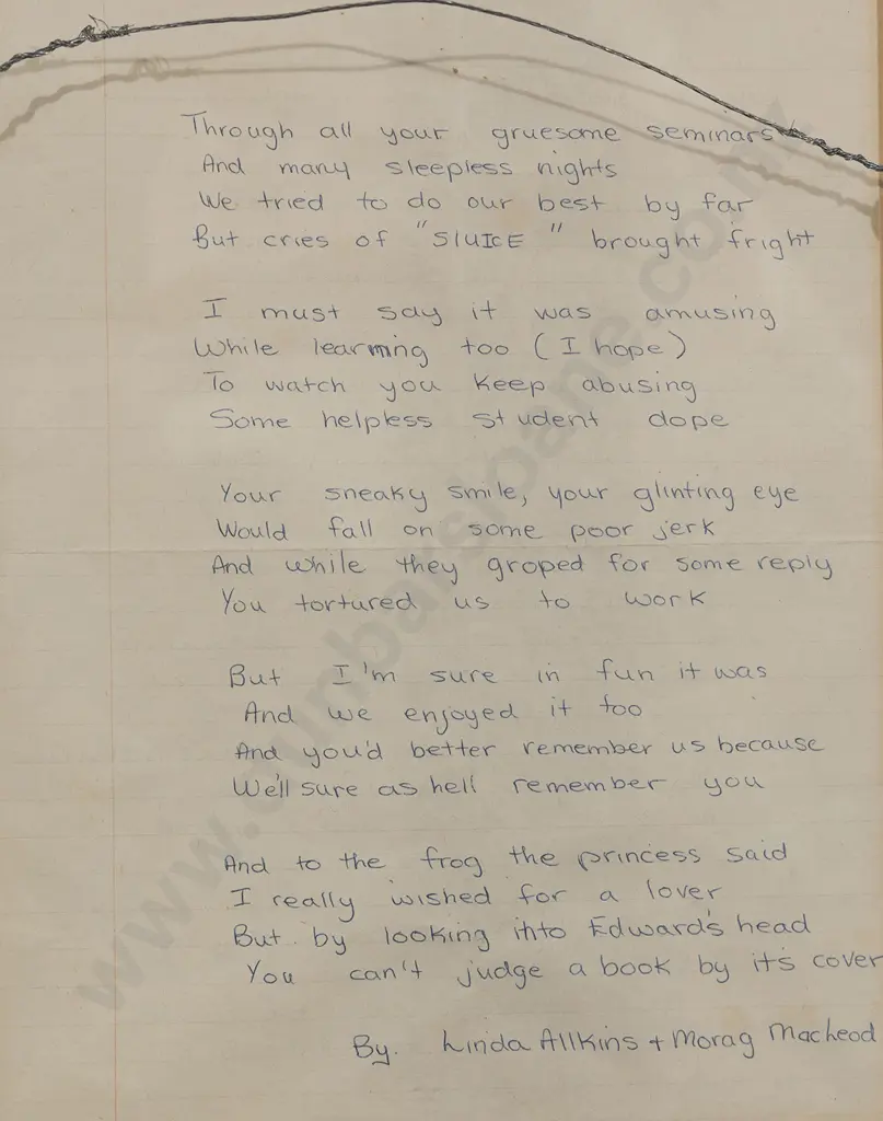 Framed Replica WWI Gallipoli Poem Fragment Image 1++