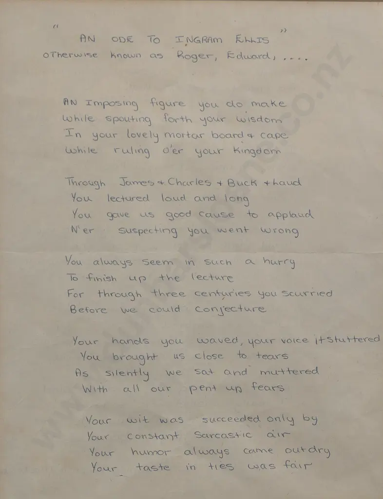 Framed Replica WWI Gallipoli Poem Fragment Image 1++