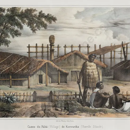 After Mesnard, Cases du Paha (Village) de Kororareka (Nouvelle Zelande), 1841