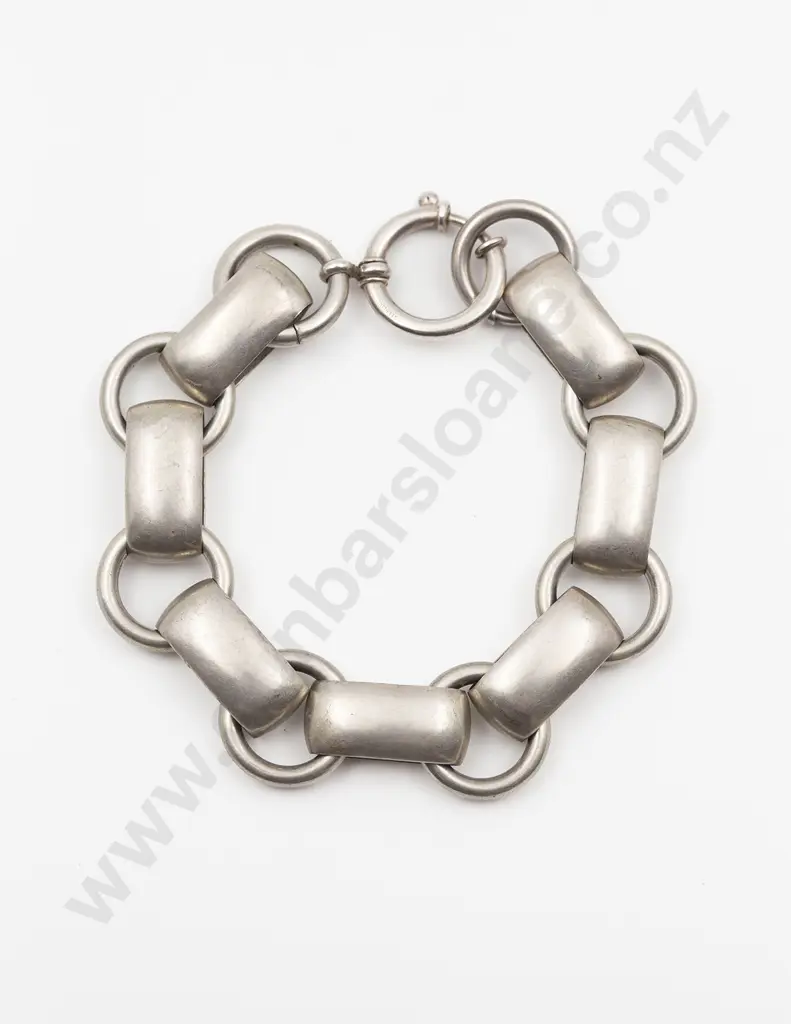 S/S Wide Rail and Ring Link Bracelet Image 1++