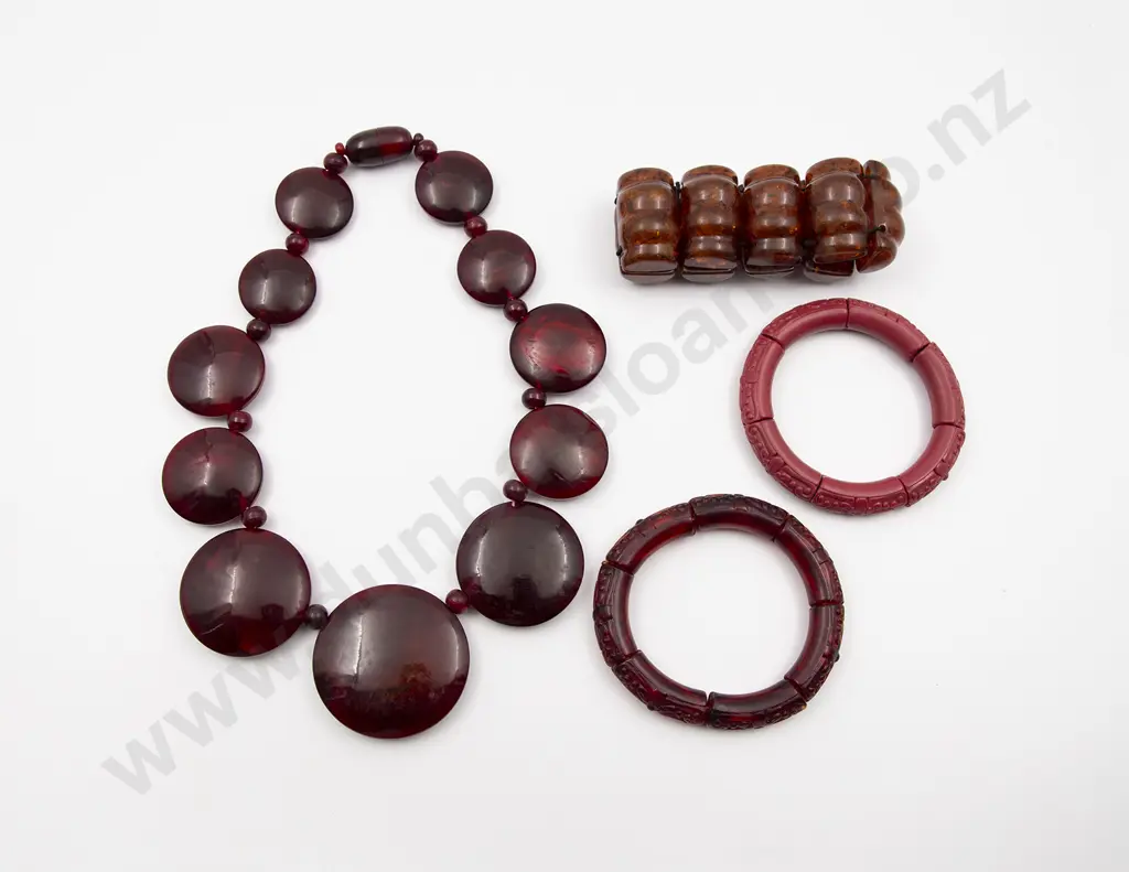 Vintage Amber Plastic Bangle Image 1++