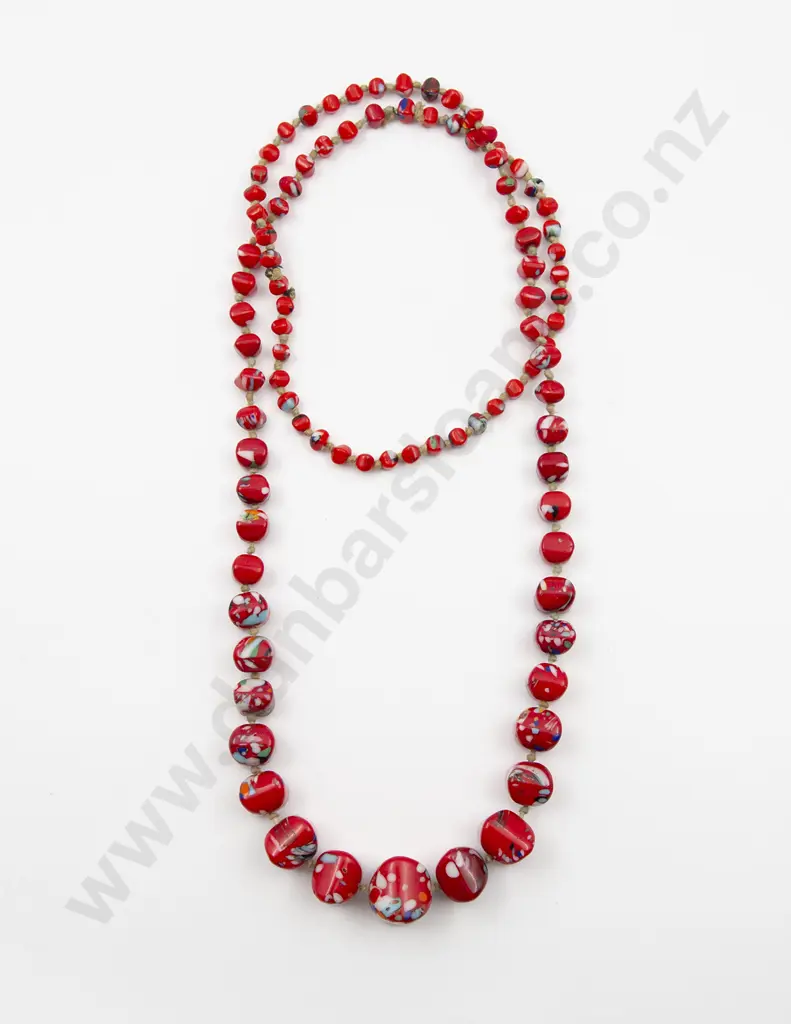 Early C20th Venetian Single Strand Graduated Bead Necklace Image 1++