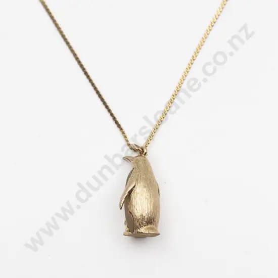 9ct Penguin Charm on Chain