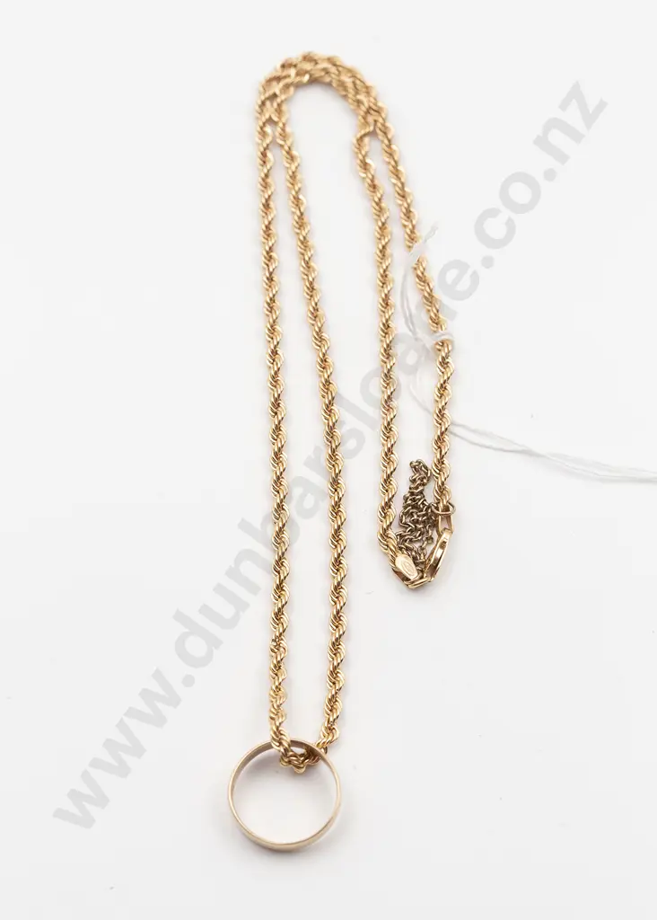 9ct Rope Twist Link Neck Chain Image 1++