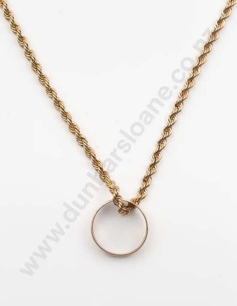 9ct Rope Twist Link Neck Chain Image 1++