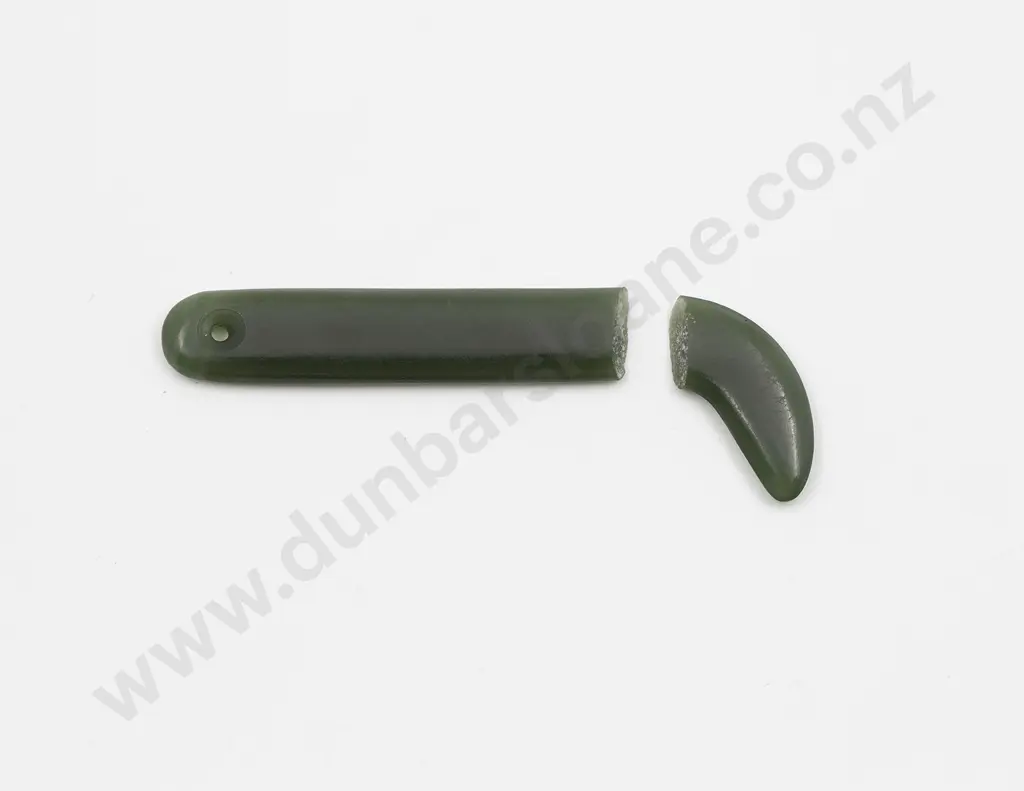 Greenstone Hockey Stick Pendant Image 1++