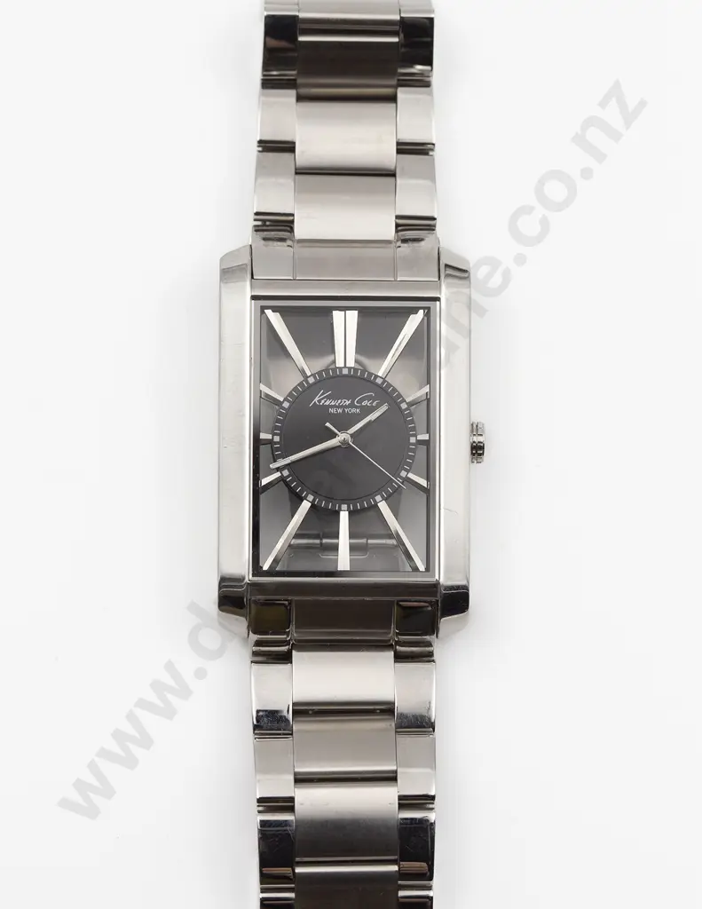 Kenneth Cole KC3995 Men's Stainless Steel Transparent Black Dial Watch Image 1++