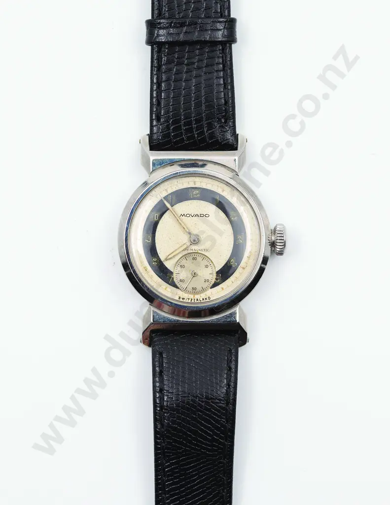 Vintage Movado Non-Magnetic Stainless Steel Small Gents Wrist Watch Image 1++