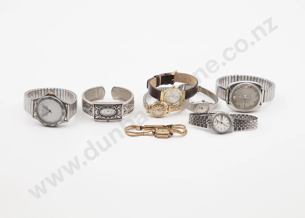 Collection Eight Various Gents and Ladies Wrist Watches Image 1++