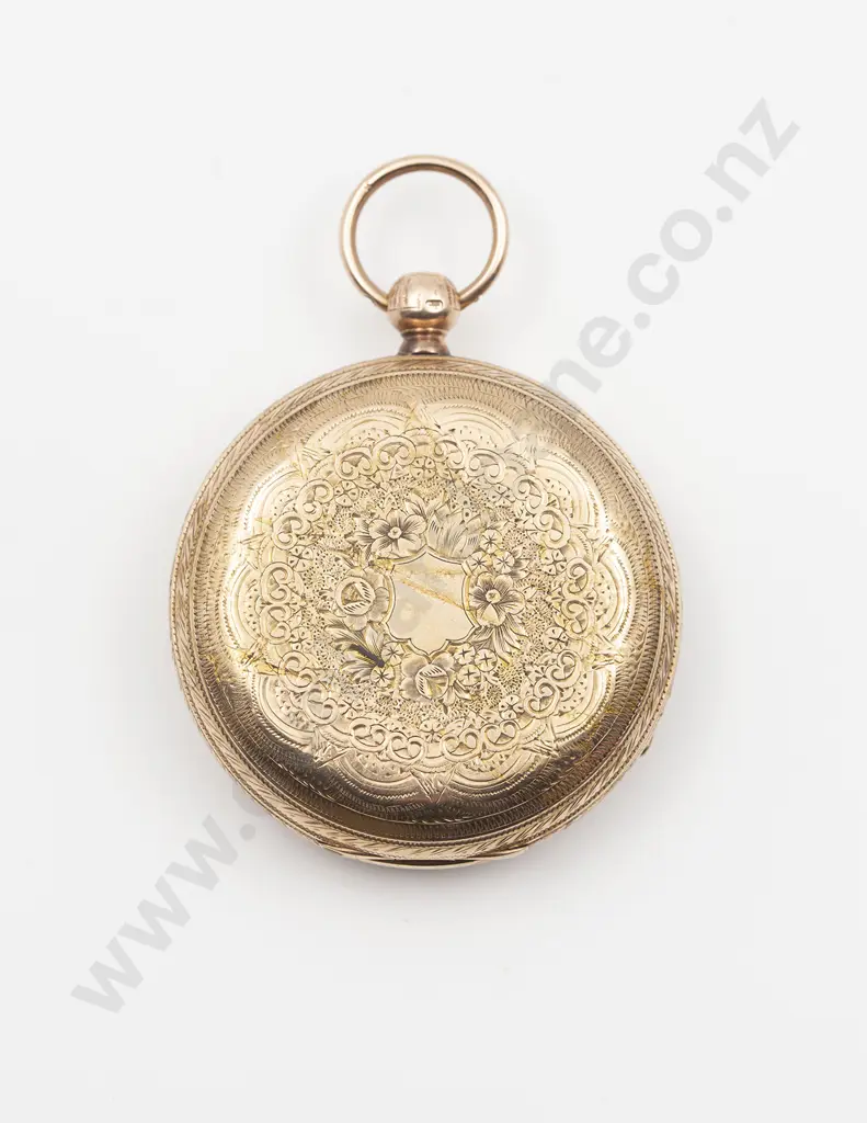 9ct Open Face Key Wind Pocket Watch Image 1++