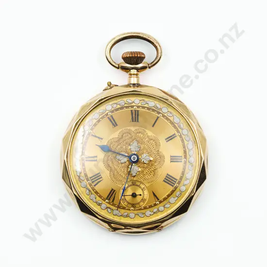 14ct Open Face Lever Wind Pocket Watch