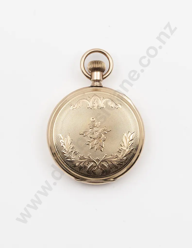 Waltham Gold Plated Hunter Cased Lever Wind Small Pocket Watch Image 1++