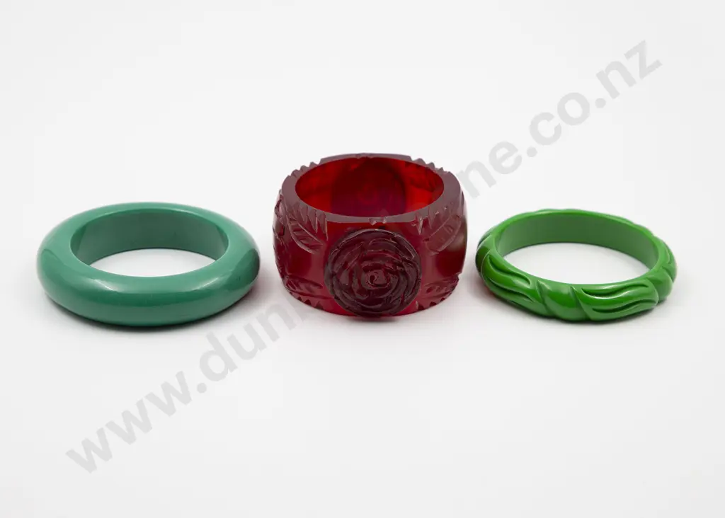 Three Vintage Plastic Bangles Image 1++