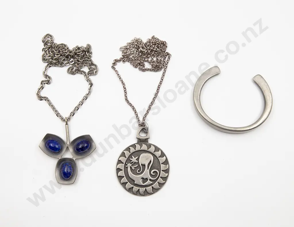 Danish Jorgen Jensen Pewter Pendant Image 1++