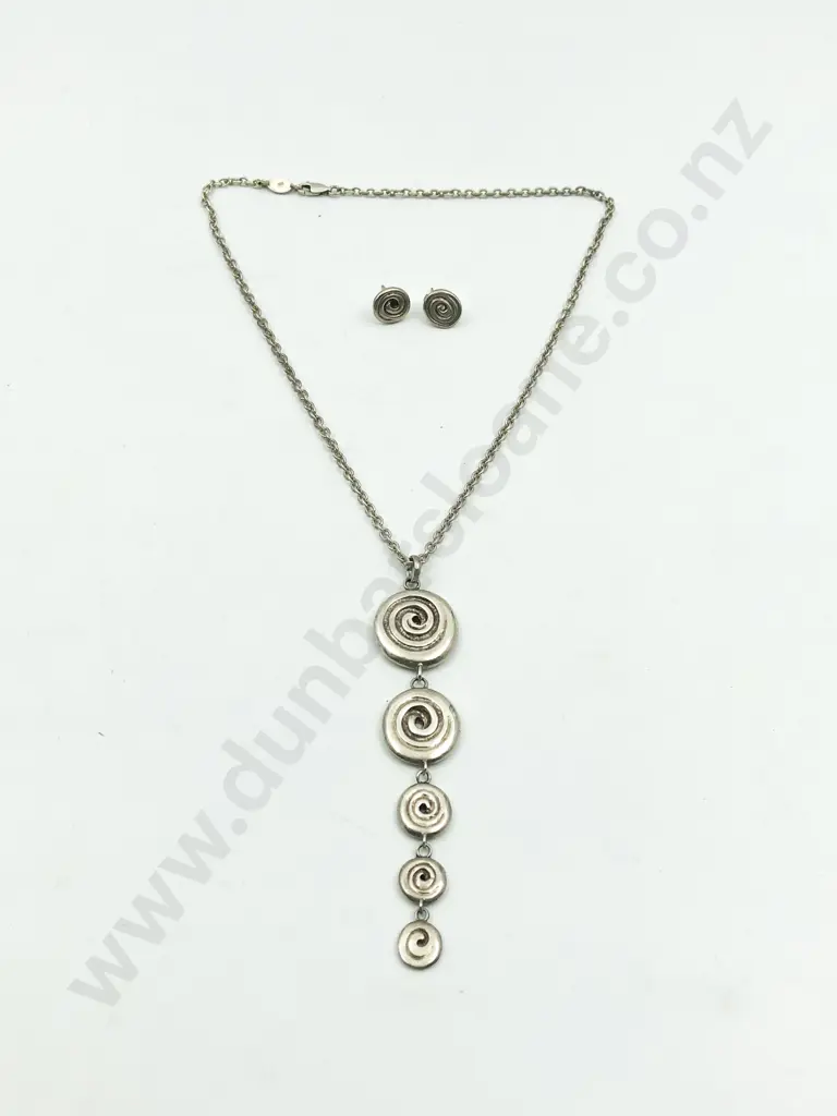 S/S Patrick Marvos Pendant and Earrings Image 1++