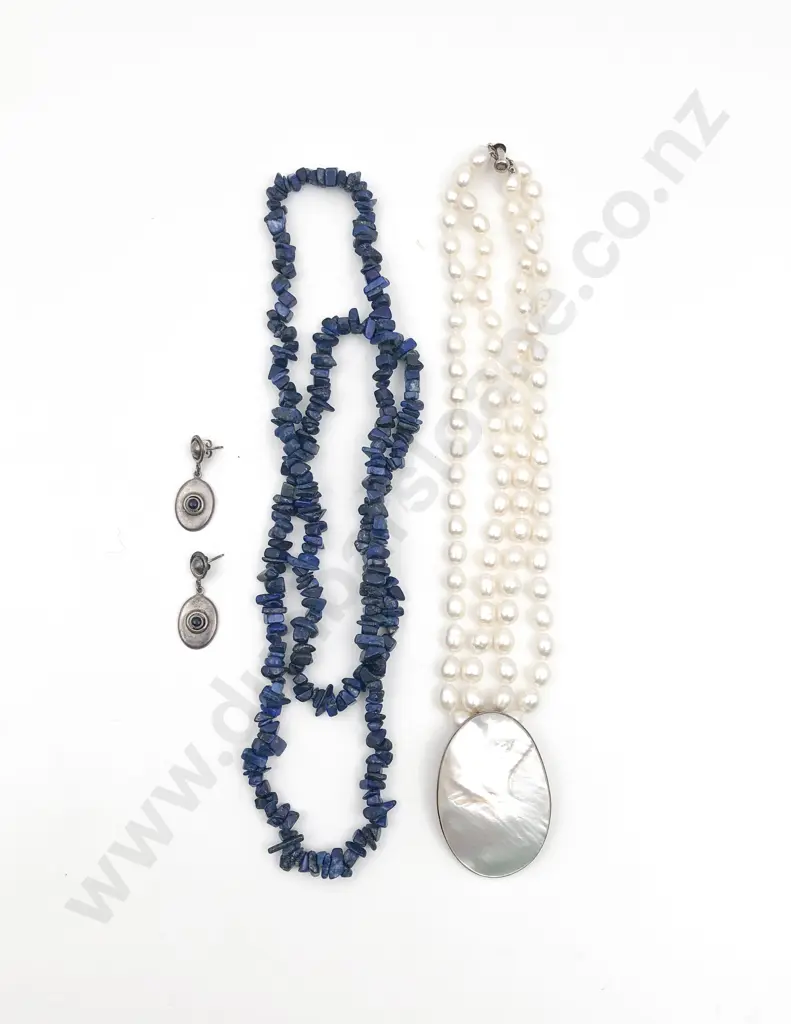 Uniform Double Strand Freshwater Pearl Necklace Image 1++