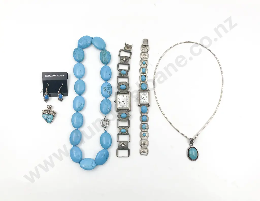 Two S/S Turquoise Pendants Image 1++