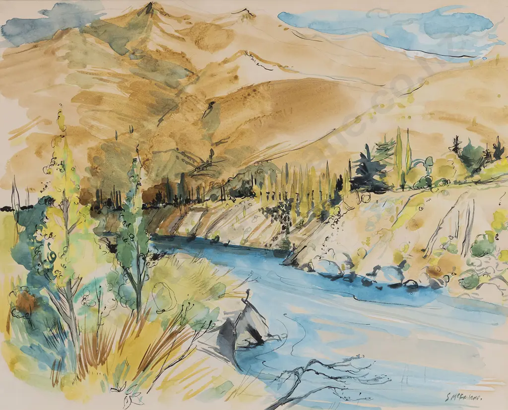 Shona McFarlane (1929 - 2001) - Untitled River Landscape Image 1++
