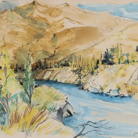 Shona McFarlane (1929 - 2001) - Untitled River Landscape
