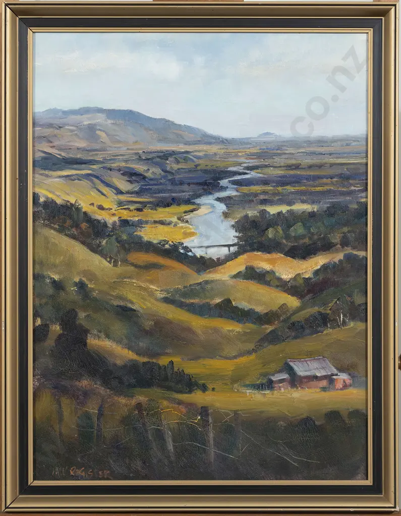 Jack Register (1936 - 2018) - From Kimbolton Looking Towards Kapiti Island Image 1++