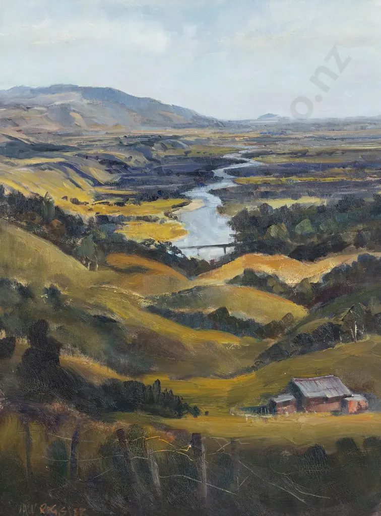 Jack Register (1936 - 2018) - From Kimbolton Looking Towards Kapiti Island Image 1++