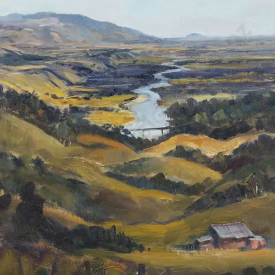 Jack Register (1936 - 2018) - From Kimbolton Looking Towards Kapiti Island
