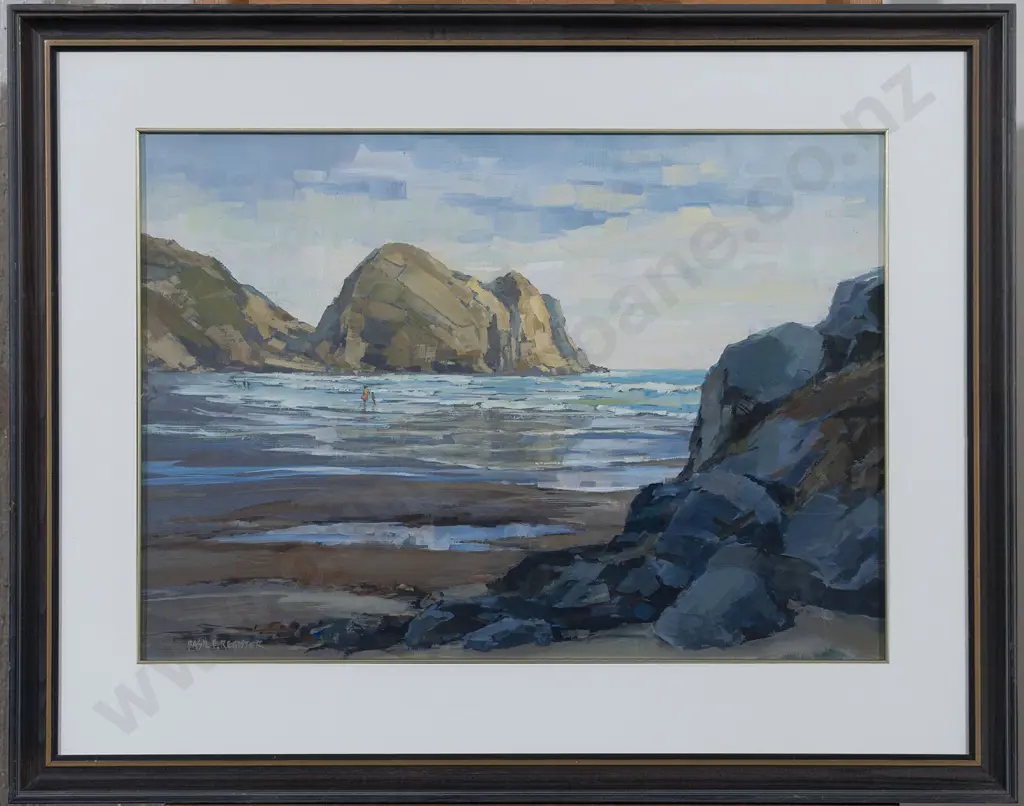 Basil Register (1911 - 2002) - Piha Beach Image 1++