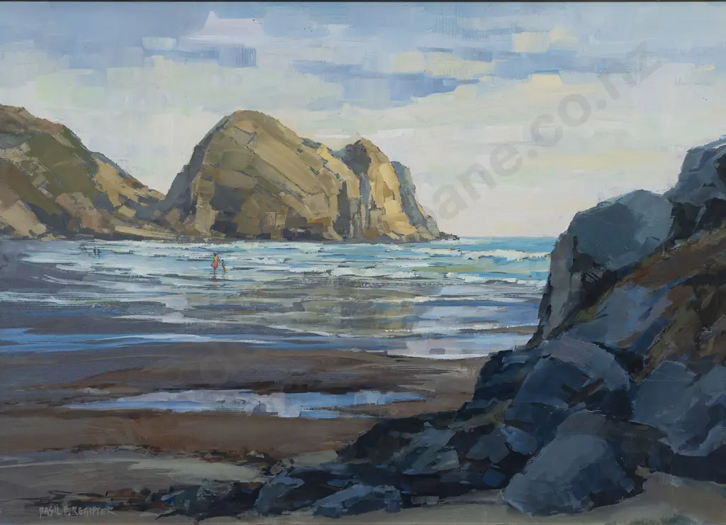 Basil Register (1911 - 2002) - Piha Beach Image 1++