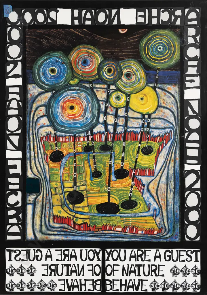 Friedrich Hundertwasser - You are a Guest of Nature Behave Image 1++