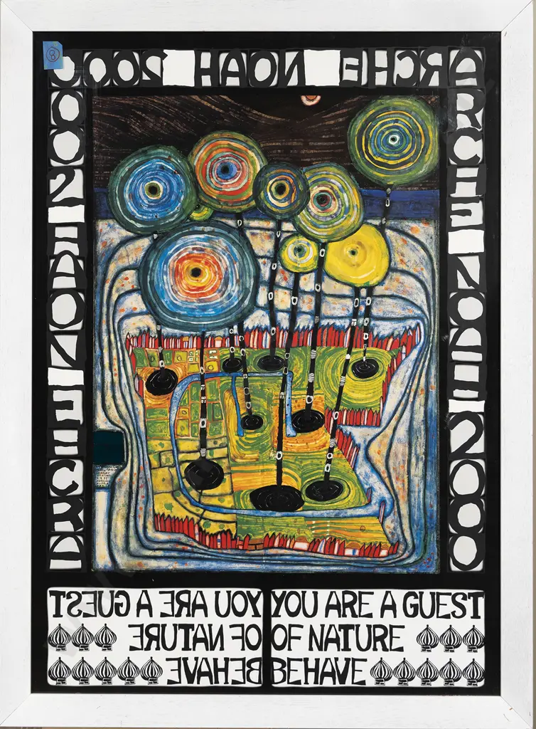 Friedrich Hundertwasser - You are a Guest of Nature Behave Image 1++