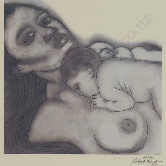 Robyn Kahukiwa (b. 1938) - Untitled (Mother and Child)