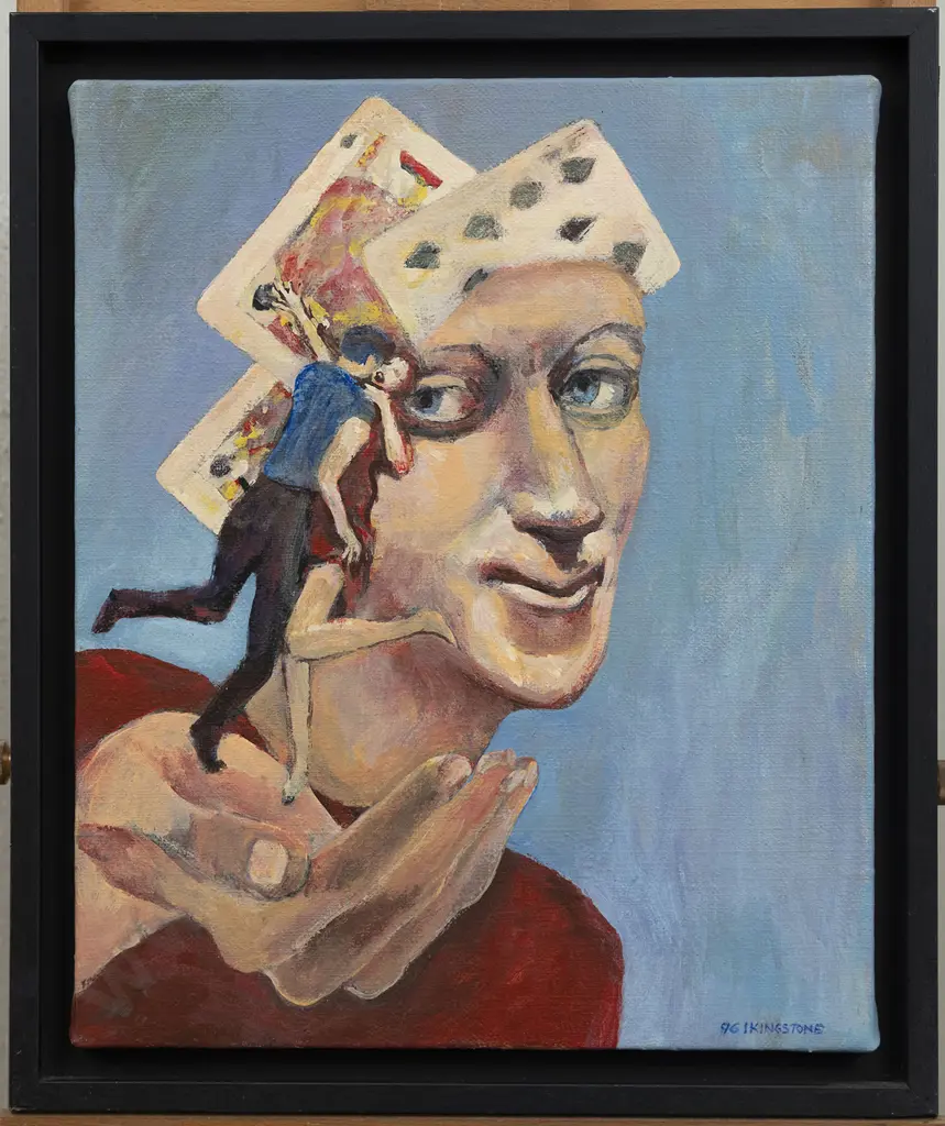 Ian Kingston (b 1942) - Dancing Card Game Image 1++