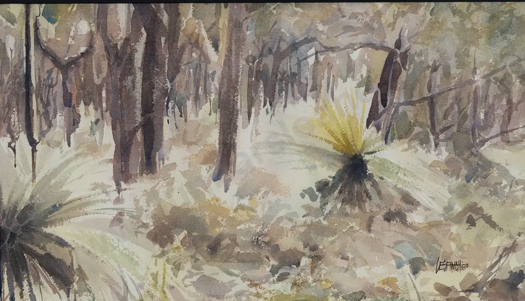 Les Finch (b 1940) - Murray River Bush Image 1++