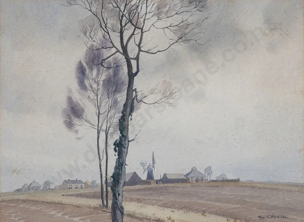 Roy James Dickison (1923-2012) - Winter Morning Norfolk Image 1++
